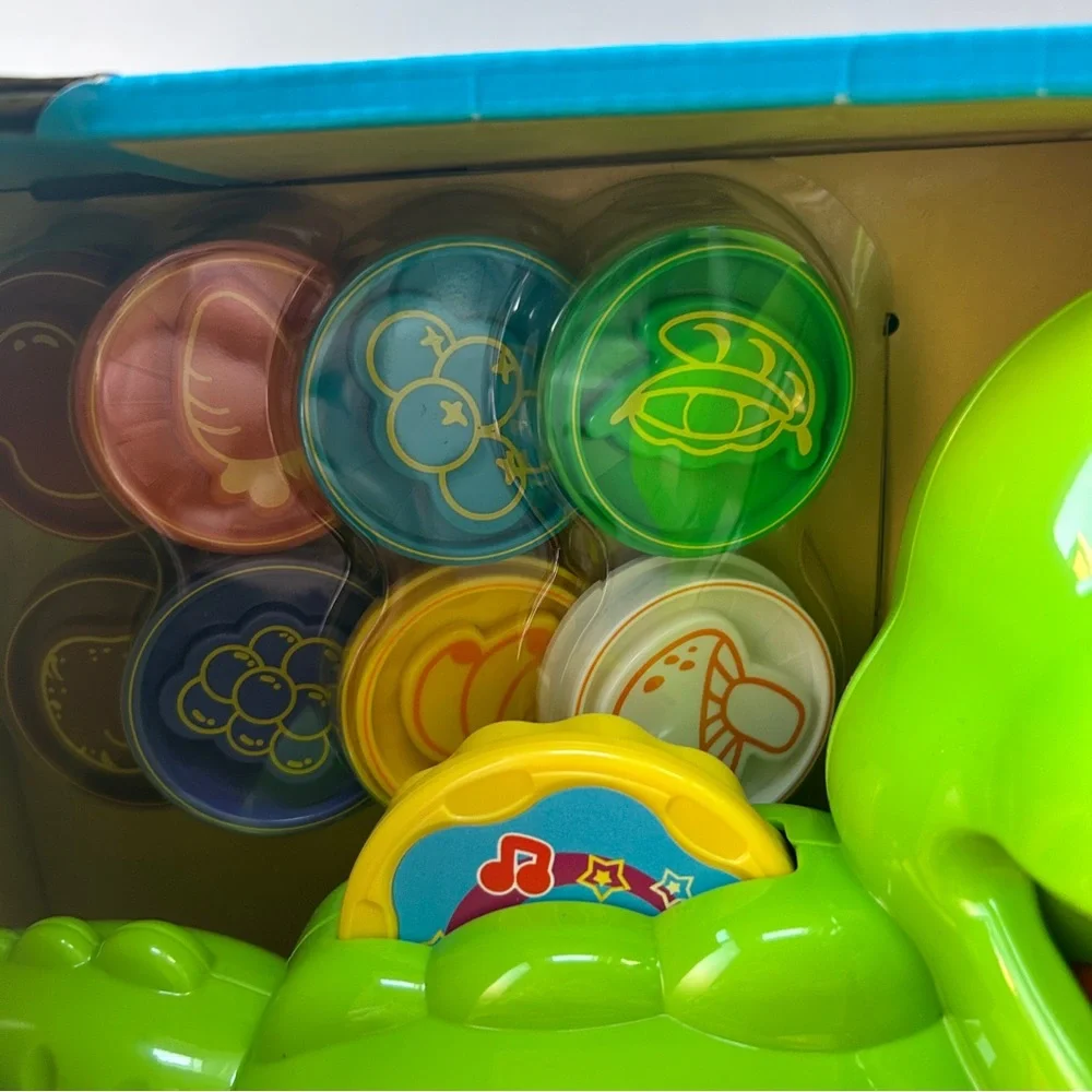 NWT VTech Chomp & Count Dino - Green Interactive Dino Toy Counting Fruit & Veg